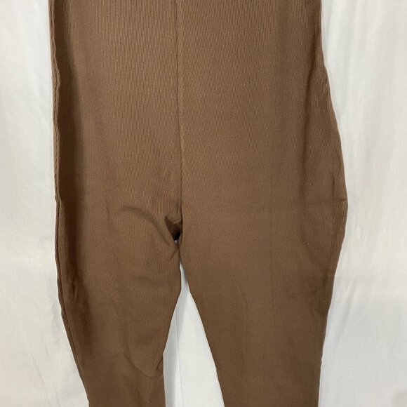 Bumpsuit Women’s Sculpting Rib Soft Maternity Unitard Jumpsuit – Brown – Size L - Picture 5 of 12